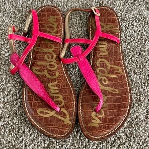 Fuchsia Pink Sam Edelman Gigi Thong Sandal Size 9